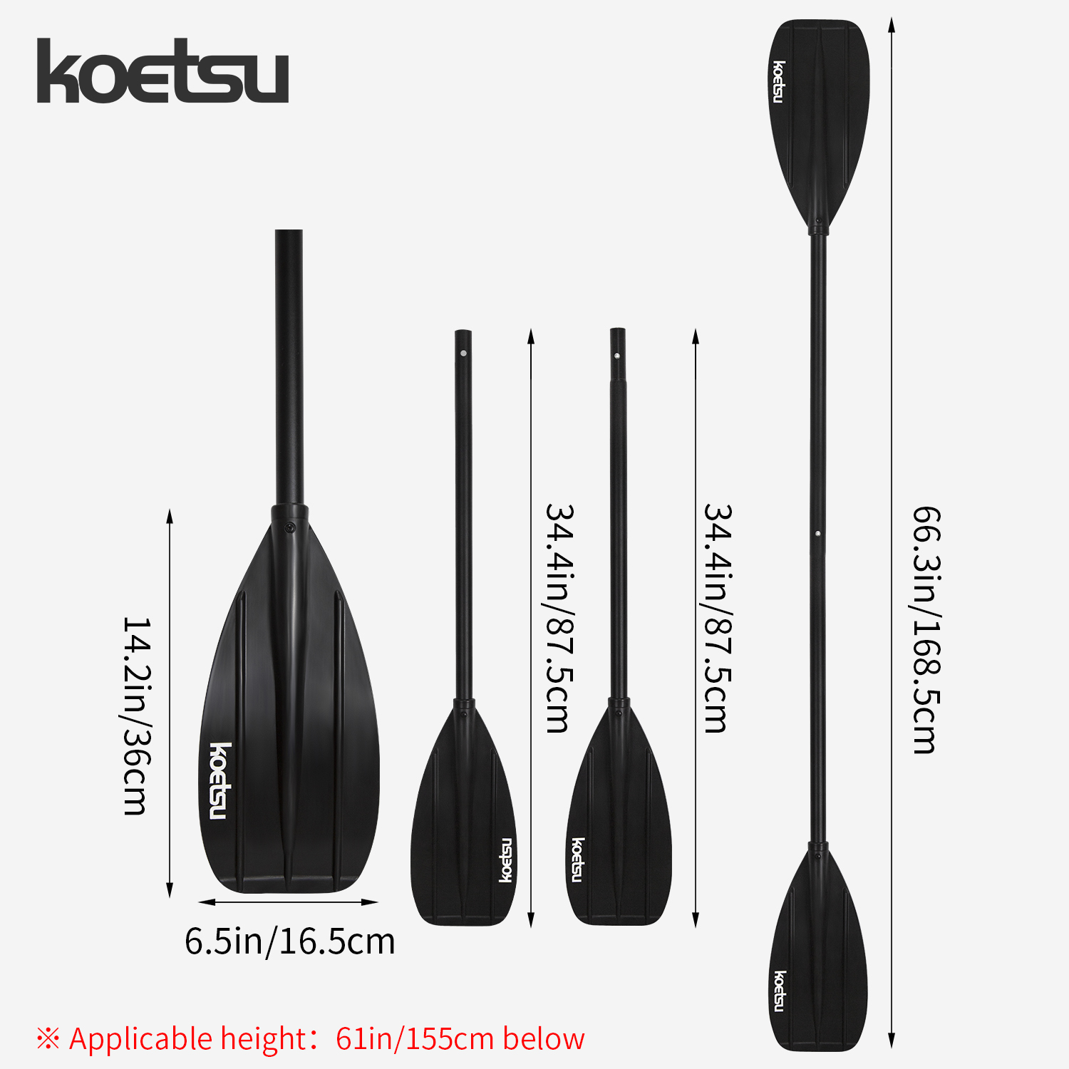 KOETSU pagaia per kayak a dopp - Fishing Boat Paddle recensione e prezzo