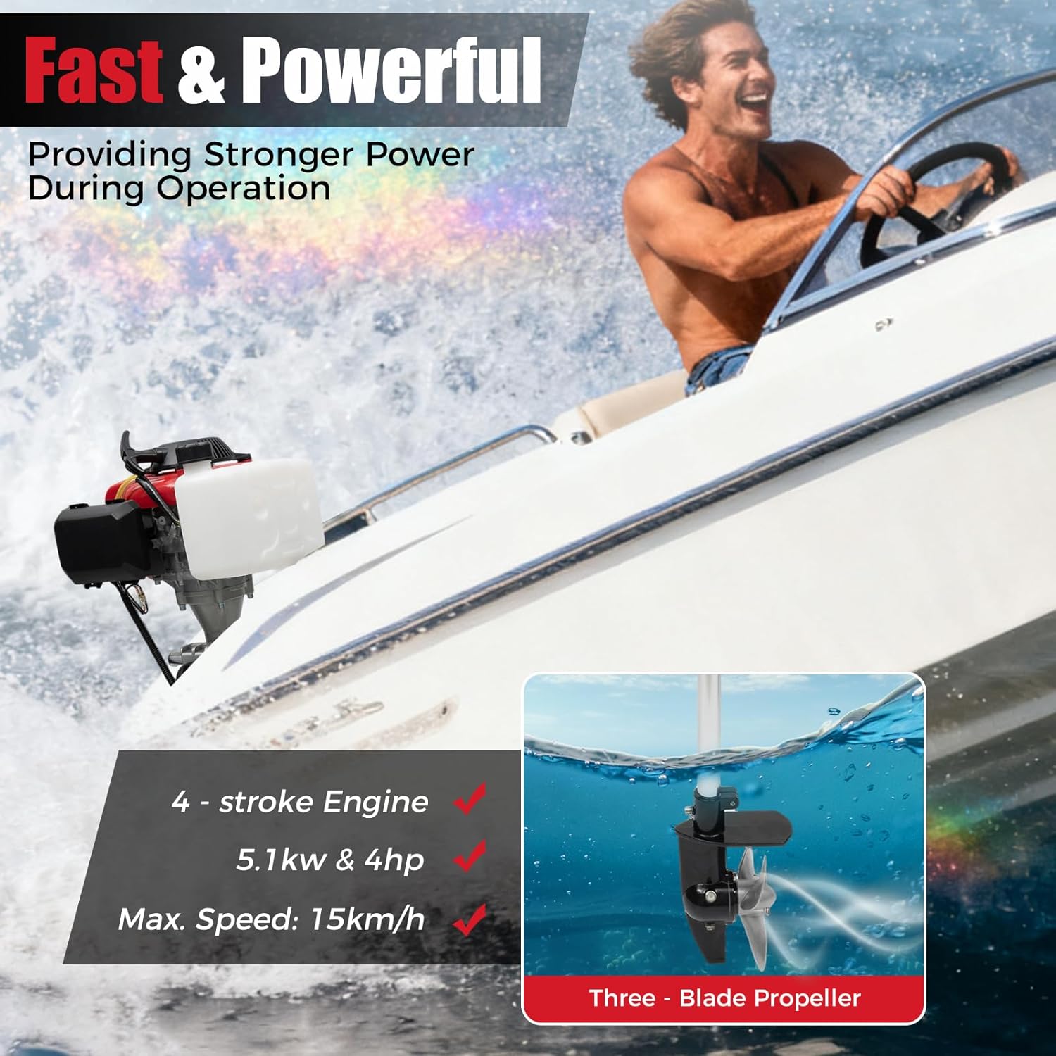 Motore Fuoribordo 4HP, 4 Tempi - Fishing Boat Outboard Motor recensione e prezzo